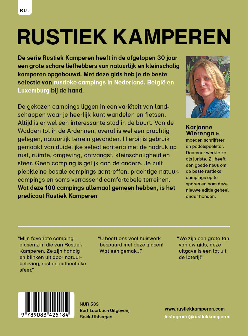Rustiek kamperen Nederland, België & Luxemburg 5e ed. 2025