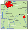 Cycling map ADFC Regionalkarte Munchen und Umgebung 1:75,000 (2019)