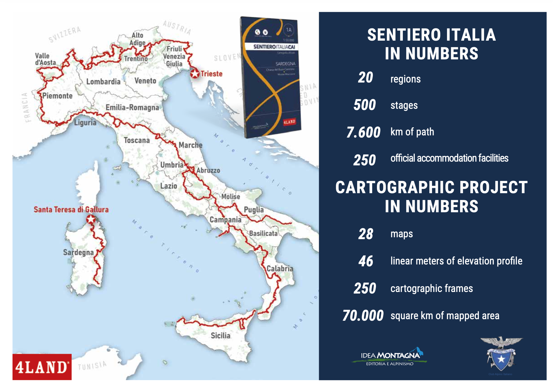 Wandelkaart Sentiero ItaliaCAI Sardegna 1 B 1:50.000