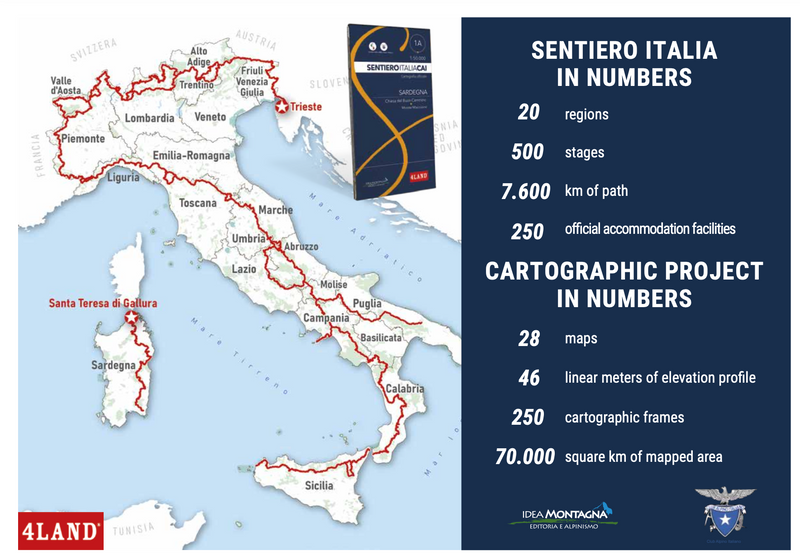 Wandelkaart Sentiero ItaliaCAI Sardegna 1 B 1:50.000