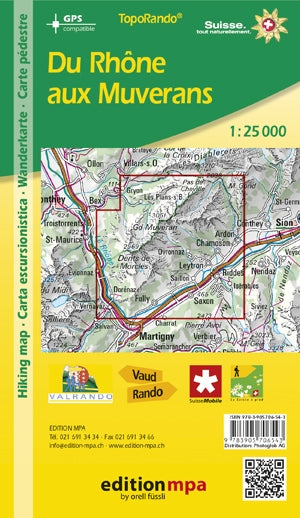 TopoRando Du Rhône aux Muverans 1:25,000