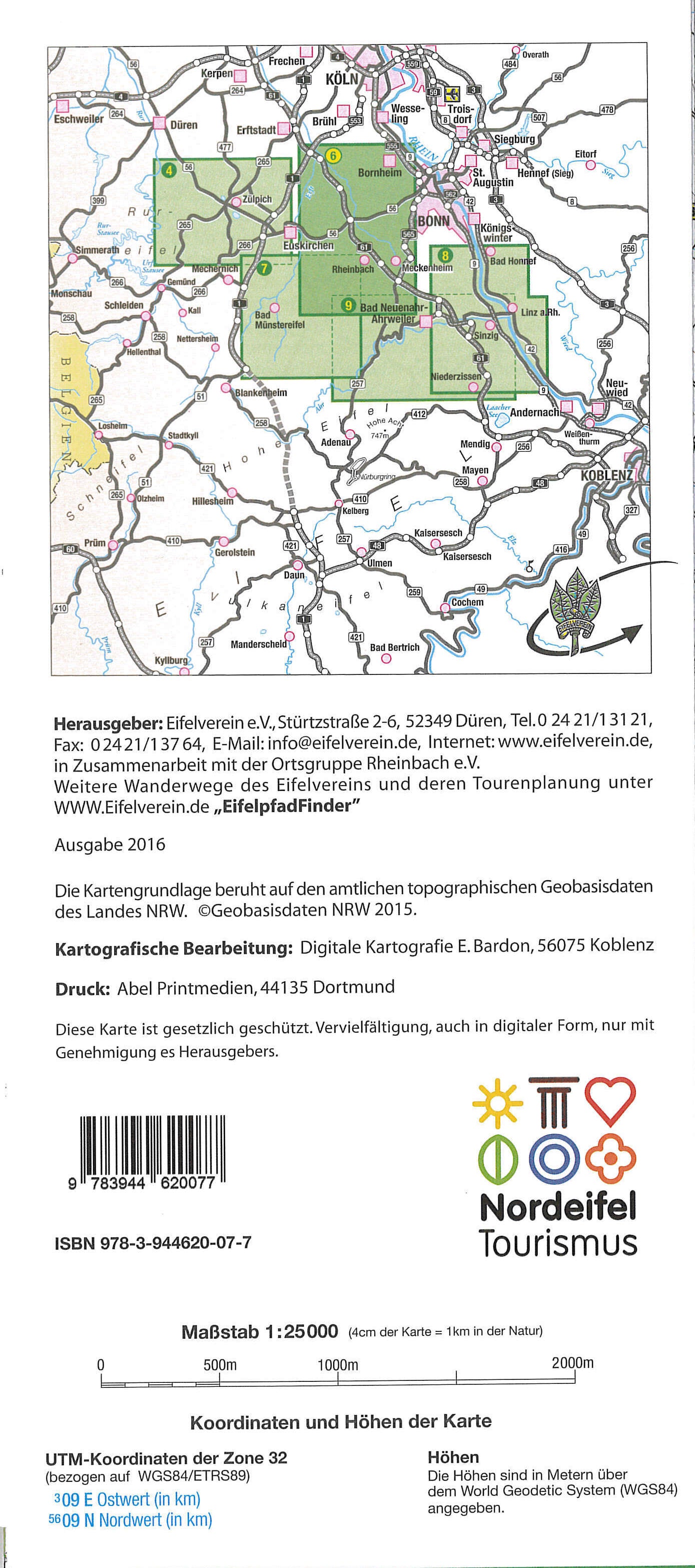 Wandelkaart Rheinbach südliche Ville 1:25.000 (6)