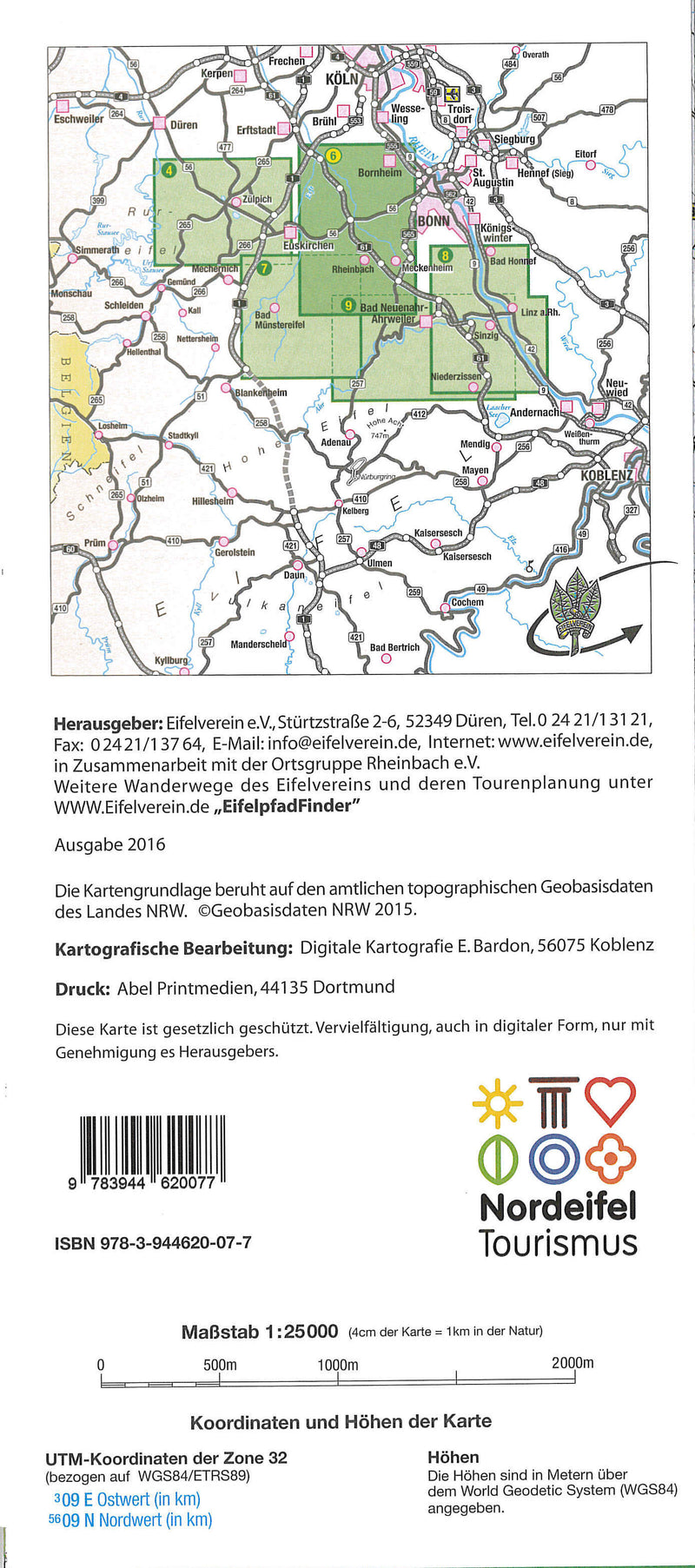 Wandelkaart Rheinbach südliche Ville 1:25.000 (6)