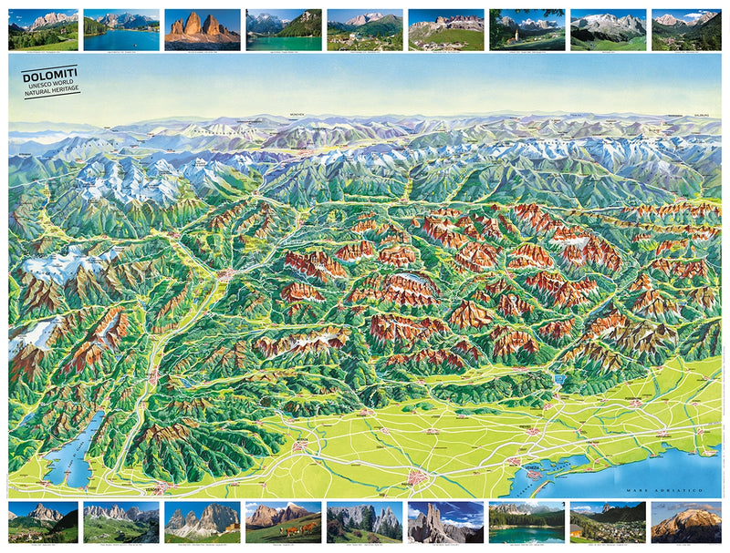 Road map South Tyrol / Alto Adige - Dolomiti road map 1:150,000