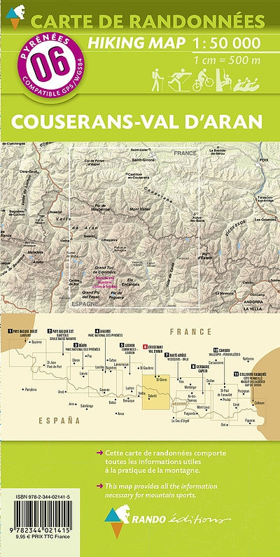 Wandelkaart PyreneeÃ«n Blad 06 Couserans-Val d'Aran 1:50.000 (2017)