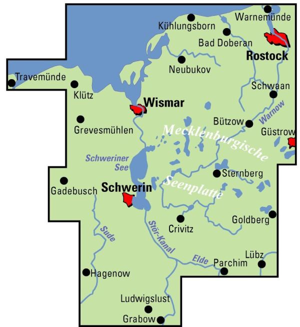 ADAC Regionalkarte OstseekÃ¼ste-Schwerin 1:75.000 (6.A 2020)