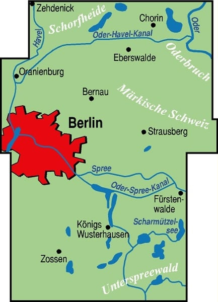 BVA-ADFC Regionalkarte Berlin und Umgebung 1:75.000