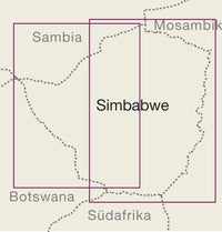 Wegenkaart Simbabwe 1:800.000  3.A 2019