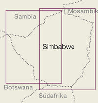 Wegenkaart Simbabwe 1:800.000  3.A 2019