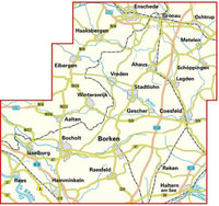 Cycling map BVA-ADFC Radwanderkarte Kreis Borken 1:50,000