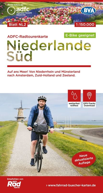 Cycling map ADFC Radtourenkarte NL 2 Niederlande Süd 1:150,000 (2020)