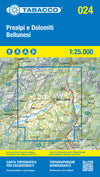 Wandelkaart Dolomiten Blad 024 - Prealpi e Dolomiti Bellunesi