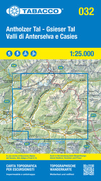 Wandelkaart Dolomiten Blad 032 - Antholzer Tal-Gsieser Tal
