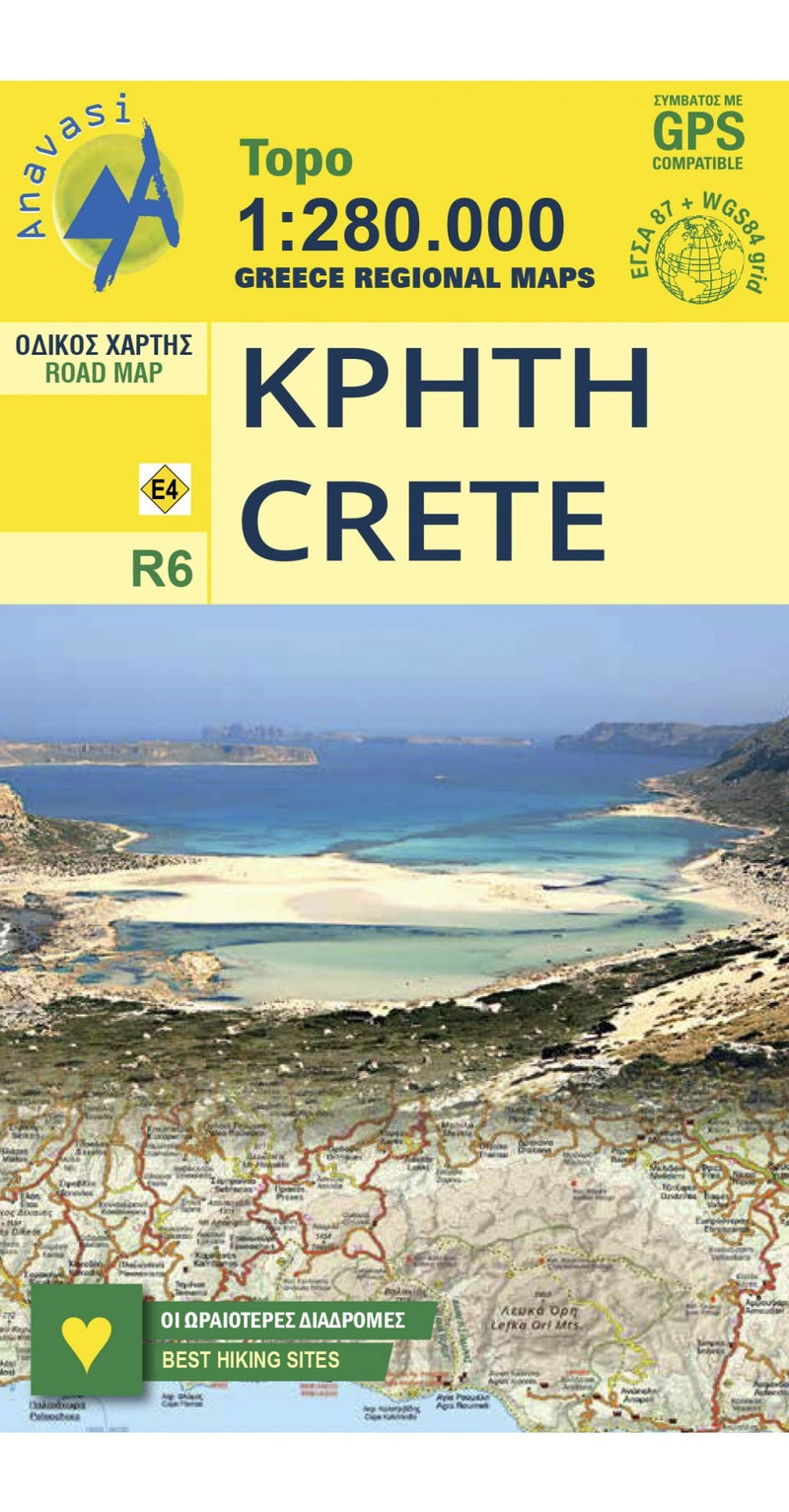 Landkaart Topo 1:280.000 Crete (R6)