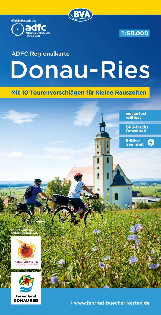 Cycling map BVA - Ferienland Donau-Ries / Geopark Ries 1:50,000