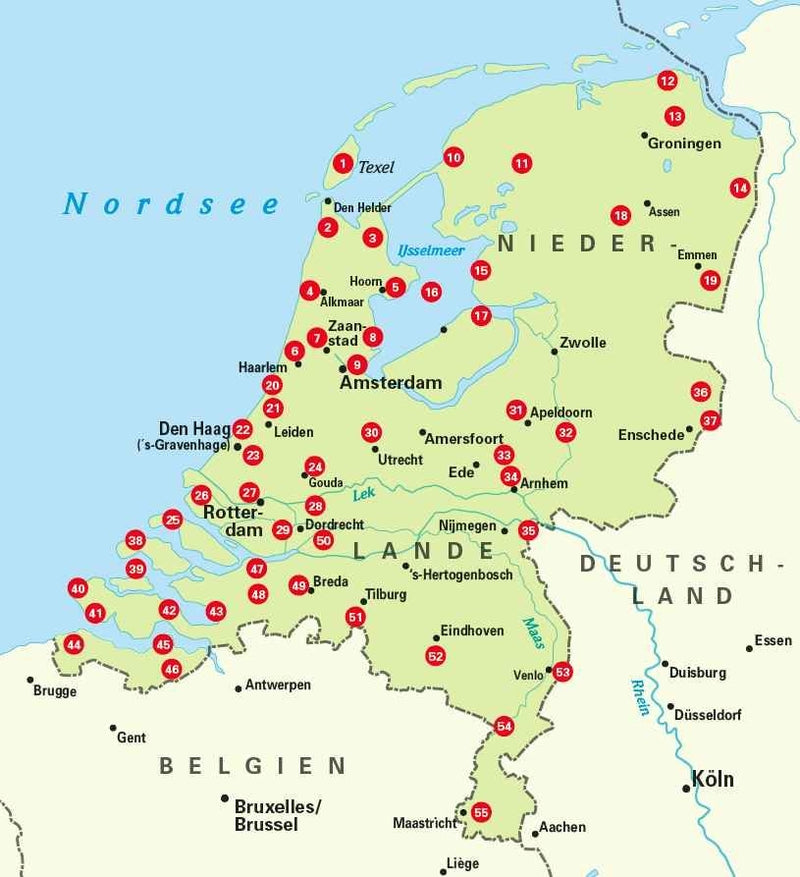 The 55 largest E-Bike tours in the Netherlands