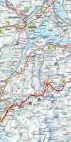 Fernwanderwege Schweiz 1:301 000 Randonnées longue distance in Suisse