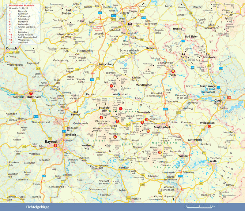 Travel guide Fichtelgebirge 1.A 2019
