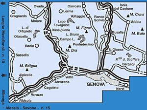 Walking map Sheet 16 - Genova 1:50,000