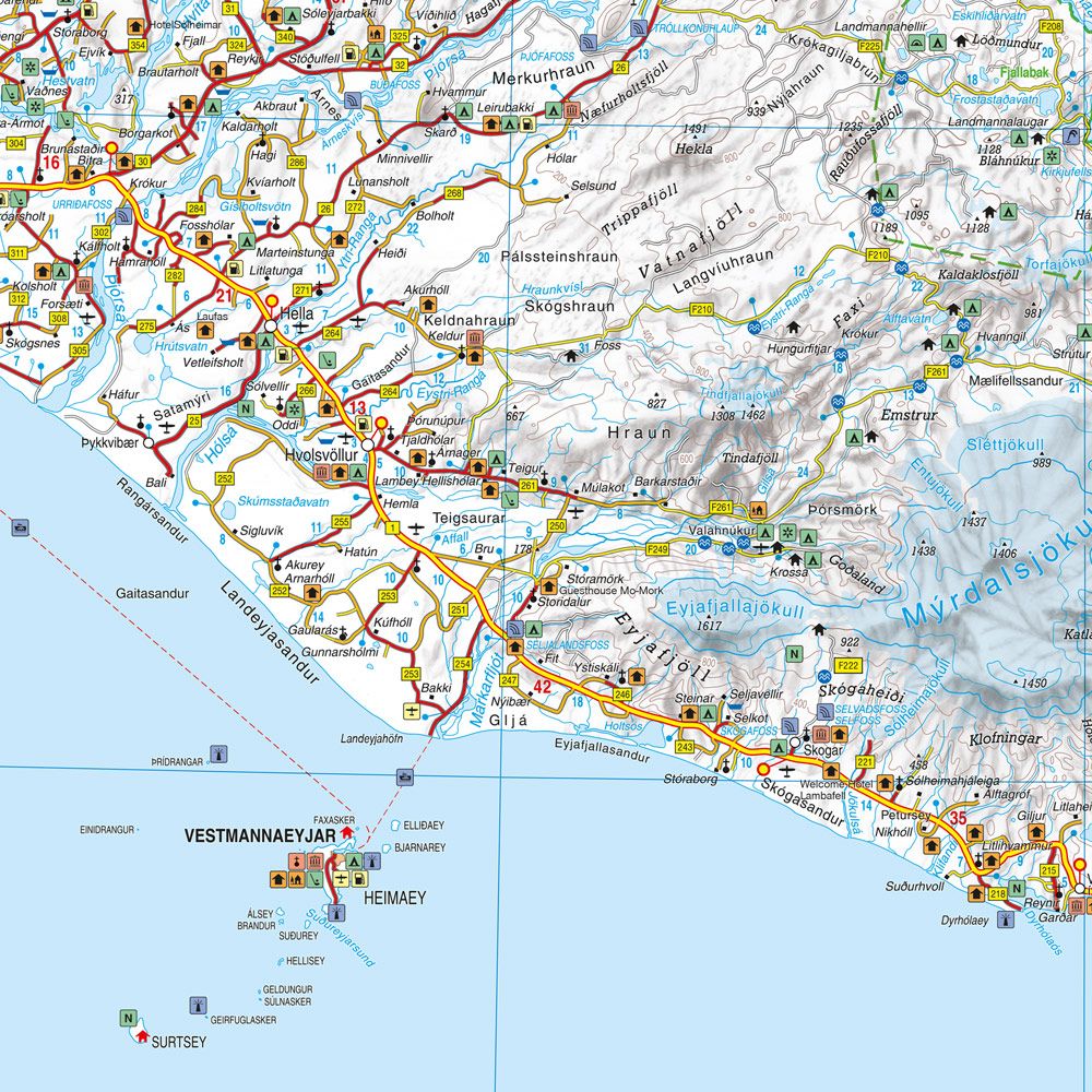 Tourist map Iceland-Iceland 1:400,000
