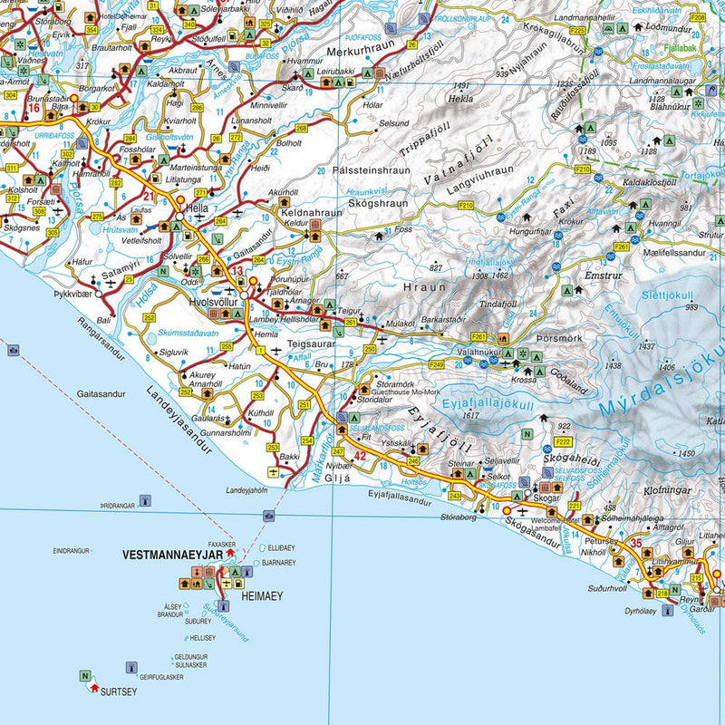 Tourist map Iceland-Iceland 1:400,000