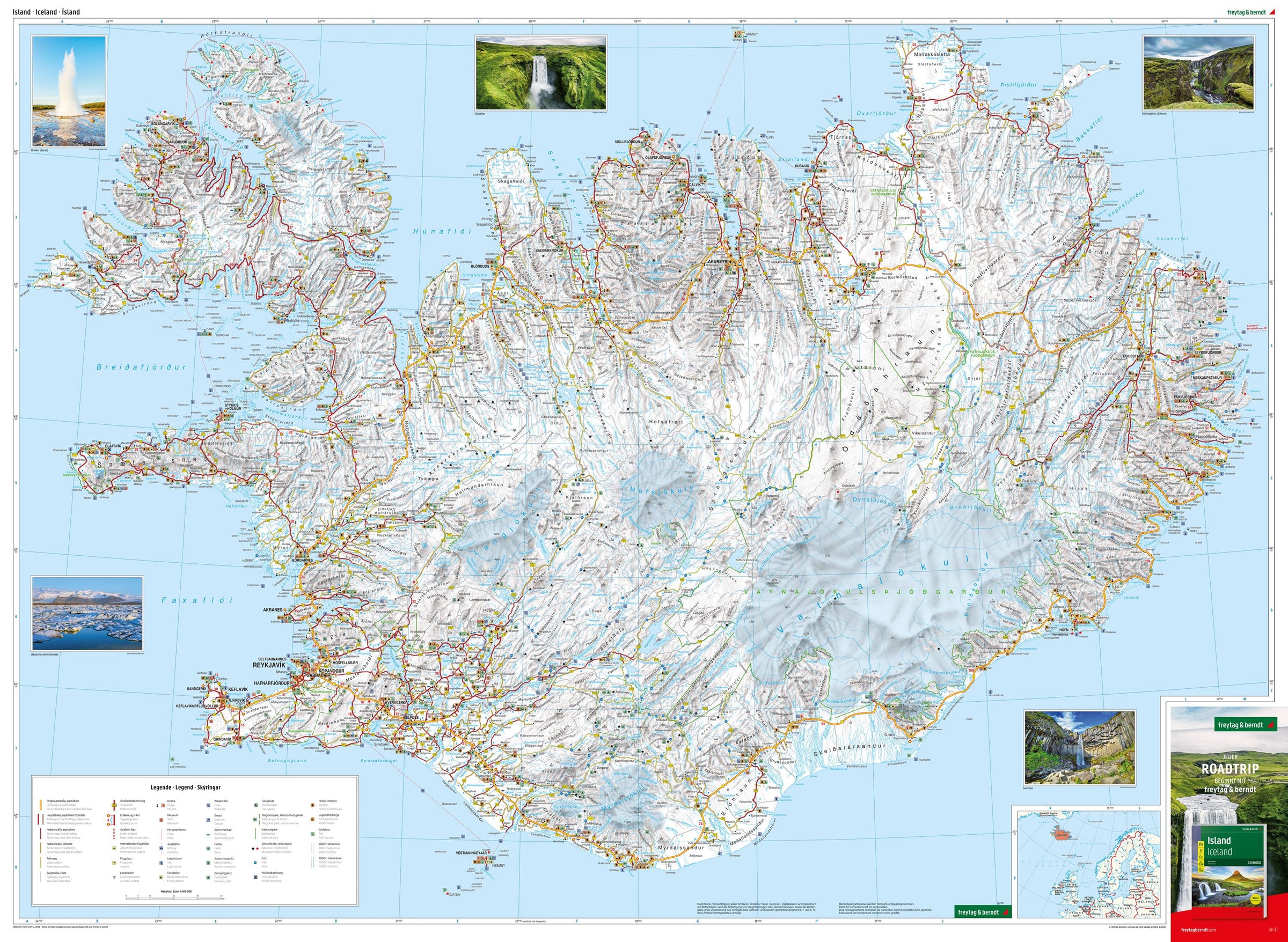 Tourist map Iceland-Iceland 1:400,000