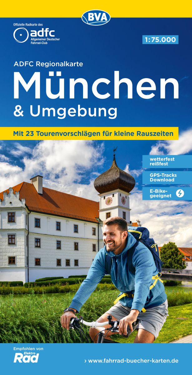 Fietskaart ADFC Regionalkarte München & Umgebung 1:75.000 (2025)
