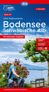 Cycling map ADFC Radtourenkarte 25 Bodensee - Swabian Alb 1:150,000