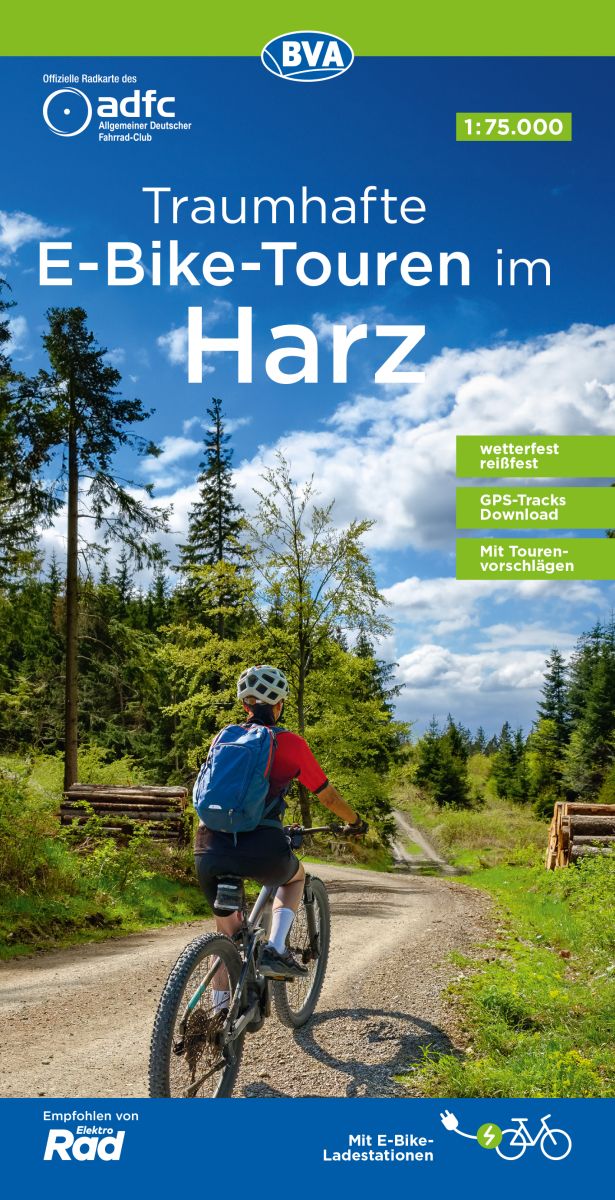 Fietskaart Traumhafte E-Bike-Touren im Harz