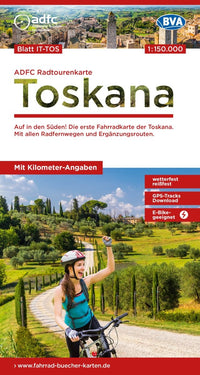 Cycling map ADFC Radtourenkarte Toskana 1:150,000 (2023)