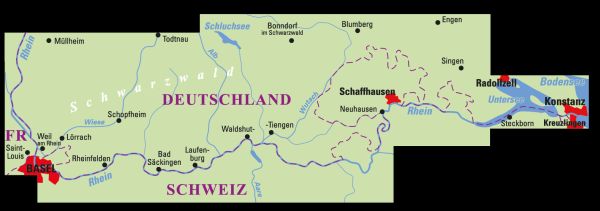 BVA-ADFC Regionalkarte Bodensee/Hochrhein 1:75.000 (1.A 2016)