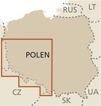 Road map Poland Southwest 1:360,000 1.A 2016