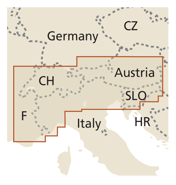 Road map Alps 1:550,000 2.A 2017