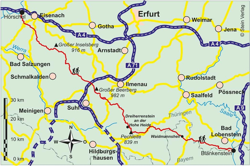 Wandelgids ThÃ¼ringen: Rennsteig (113)