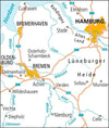 Cycling map ADFC Radtourenkarte 6 Zwischen Elbe und Weser 1:150,000 (2018)