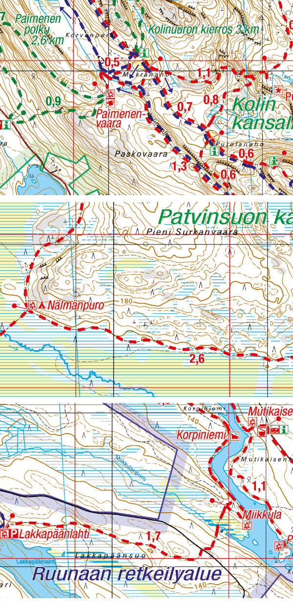 Outdoor Map Koli Ruunaa Patvinsuo Petkeljärvi 1:25,000 (2020)