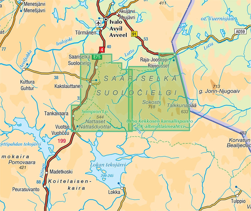 Outdoor Map Saarisselkä Sokosti 1:50,000