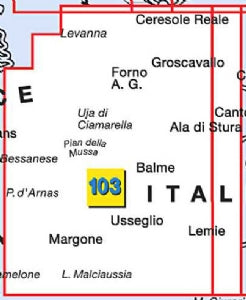 Wandelkaart Italiaanse Alpen Blad 103 - Rocciamelone 1:25.000