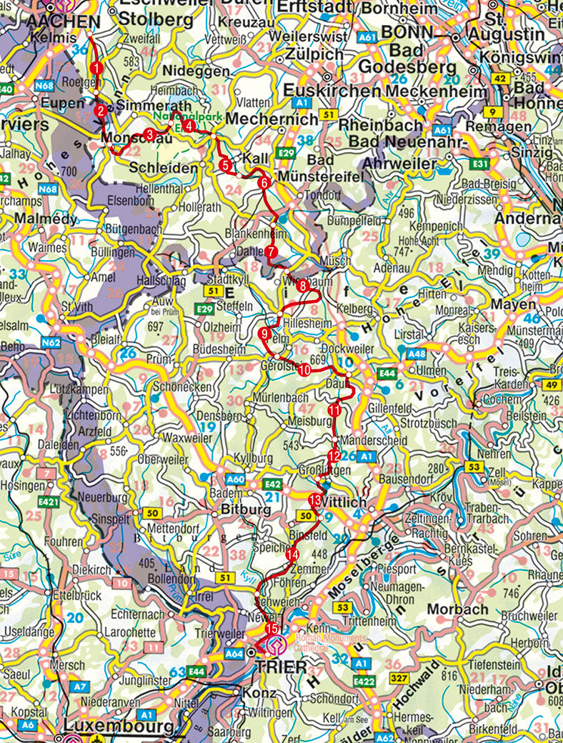 Rother WanderfÃ¼hrer Eifelsteig 15 Etappen (3.A 2016)