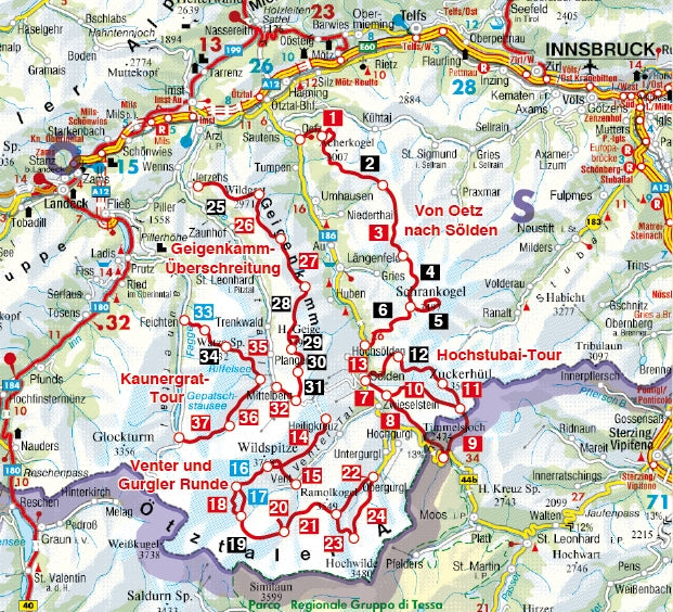 Rother WanderfÃ¼hrer Trekking im Ã–tztal - Pitztal 37 Etappen (1.A 2016)