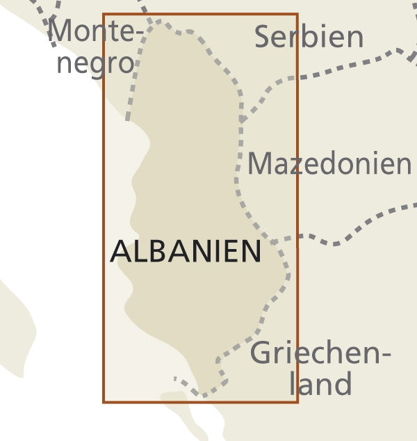 Wegenkaart LK Albania/Albanien 1:220.000