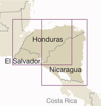 Wegenkaart LK Nicaragua, Honduras, El Salvador 1:650.000 4.A 2018