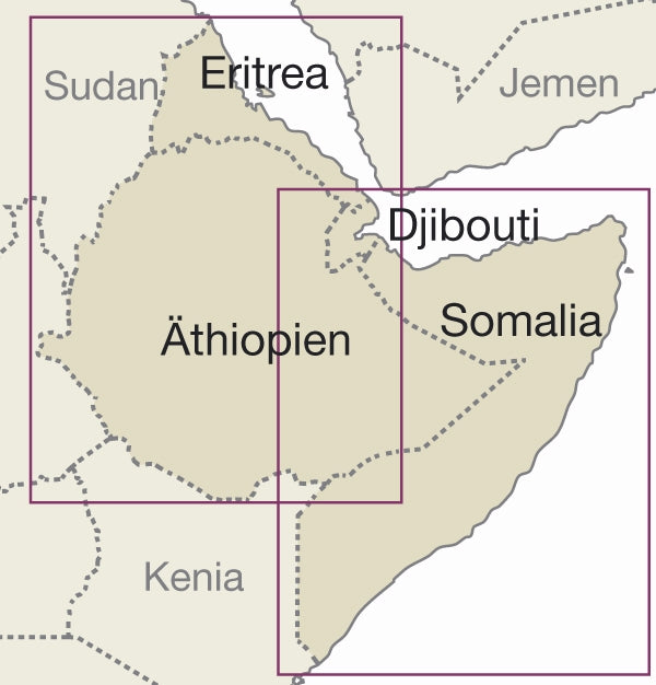 Landkaart Ethiopia/Somalia 1:1.800.000  10.A 2020