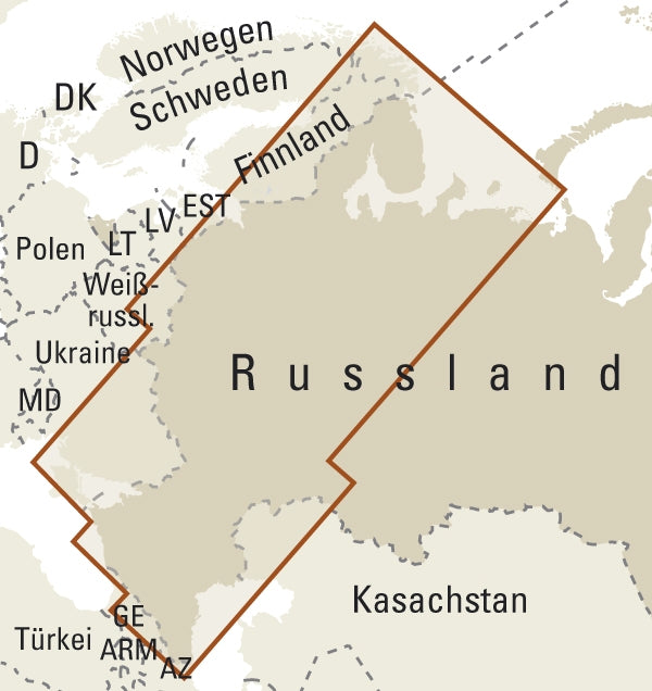 Landkaart Russia West | Russland West 1:2.000.000 6.A 2018