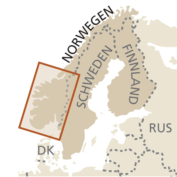 Map of Norway South 1:500,000 4.A 2022