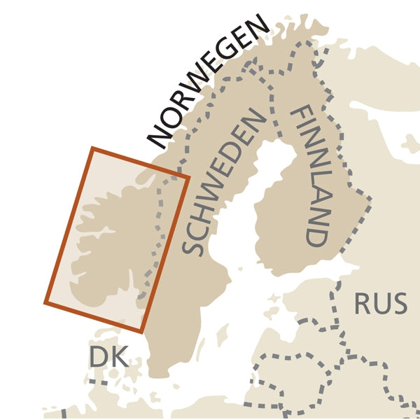 Landkaart Norway South 1:500.000 5.A 2023