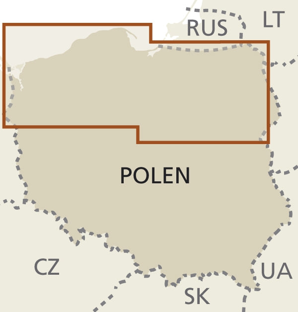 Map of Poland-North 1:350,000 6.A 2019