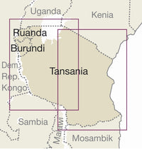 Road map Tanzania/Rwanda/Burundi 1:1,200,000 9.A 2019