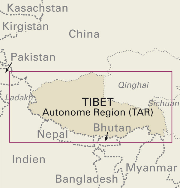 Map Tibet 1:1 500,000 / Lhasa Valley 1:50 000 5.A 2017