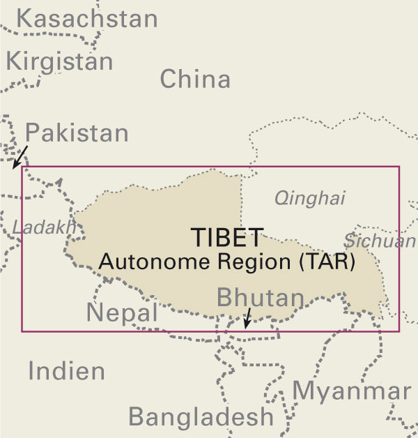 Landkaart Tibet 1:1 500.000 / Lhasa Valley 1:50 000 5.A 2017